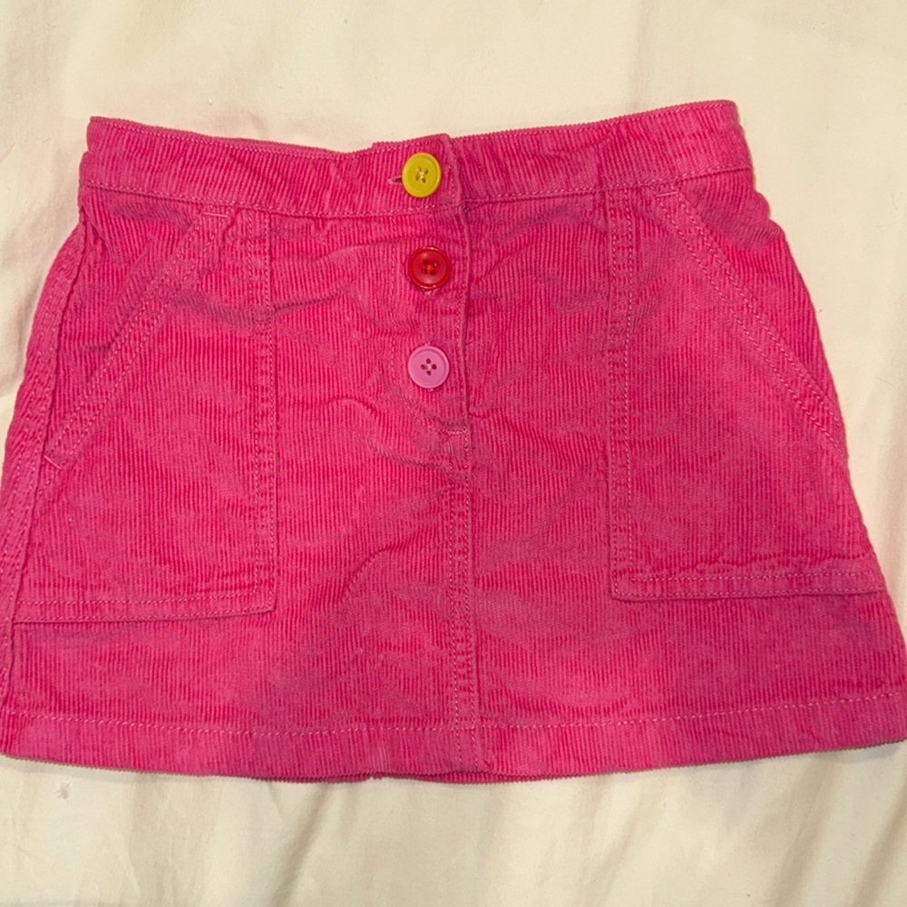 Mini Boden size 5-6 corduroy pink skirt